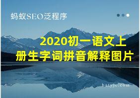 2020初一语文上册生字词拼音解释图片