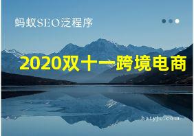 2020双十一跨境电商