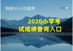 2020小学考试成绩查询入口