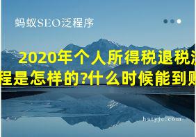 2020年个人所得税退税流程是怎样的?什么时候能到账?