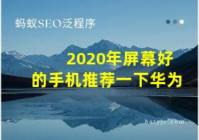 2020年屏幕好的手机推荐一下华为