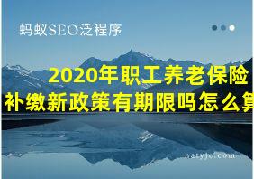 2020年职工养老保险补缴新政策有期限吗怎么算