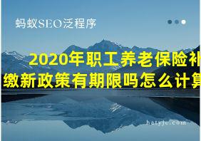 2020年职工养老保险补缴新政策有期限吗怎么计算