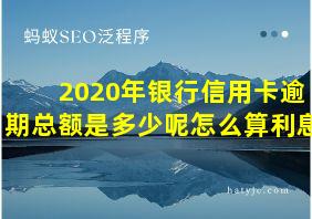 2020年银行信用卡逾期总额是多少呢怎么算利息