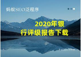 2020年银行评级报告下载