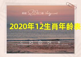 2020年12生肖年龄表