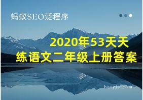 2020年53天天练语文二年级上册答案