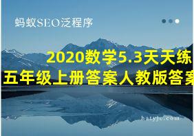 2020数学5.3天天练五年级上册答案人教版答案