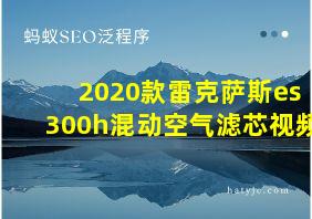 2020款雷克萨斯es300h混动空气滤芯视频