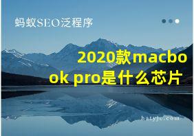 2020款macbook pro是什么芯片