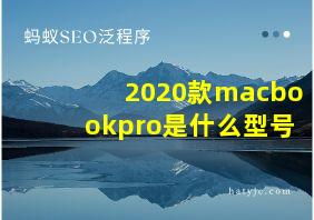 2020款macbookpro是什么型号