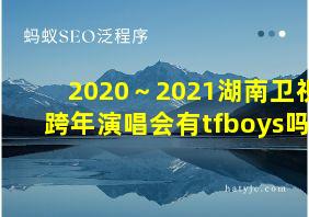 2020～2021湖南卫视跨年演唱会有tfboys吗?