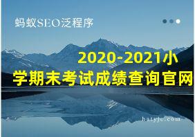 2020-2021小学期末考试成绩查询官网