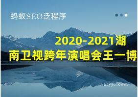 2020-2021湖南卫视跨年演唱会王一博