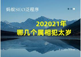 202021年哪几个属相犯太岁