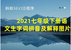 2021七年级下册语文生字词拼音及解释图片