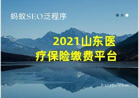 2021山东医疗保险缴费平台