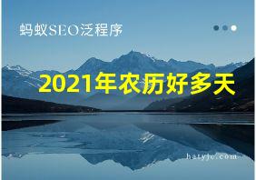 2021年农历好多天