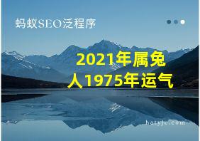 2021年属兔人1975年运气