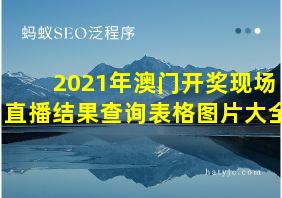 2021年澳门开奖现场直播结果查询表格图片大全