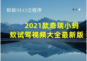 2021款奇瑞小蚂蚁试驾视频大全最新版