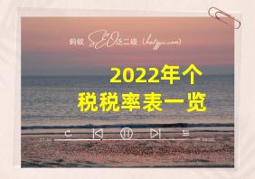 2022年个税税率表一览