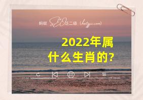 2022年属什么生肖的?