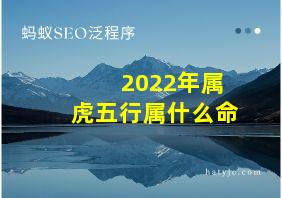 2022年属虎五行属什么命