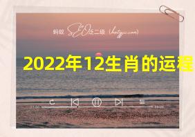 2022年12生肖的运程