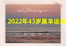 2022年43岁属羊运势