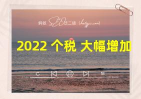 2022 个税 大幅增加