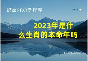 2023年是什么生肖的本命年吗