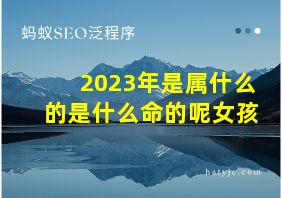 2023年是属什么的是什么命的呢女孩