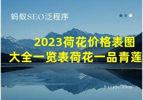 2023荷花价格表图大全一览表荷花一品青莲