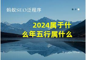 2024属于什么年五行属什么