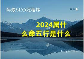 2024属什么命五行是什么