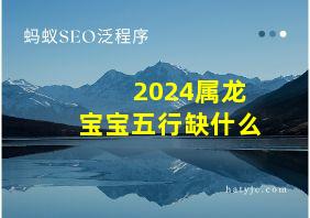 2024属龙宝宝五行缺什么