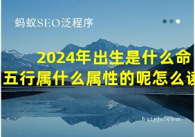 2024年出生是什么命五行属什么属性的呢怎么读