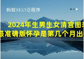 2024年生男生女清宫图表最准确版怀孕是第几个月出生