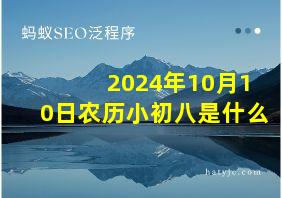 2024年10月10日农历小初八是什么