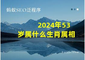 2024年53岁属什么生肖属相