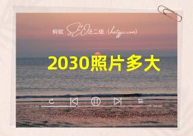 2030照片多大