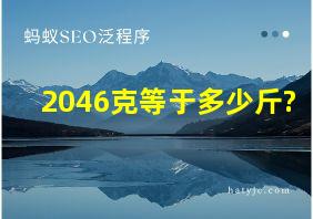 2046克等于多少斤?