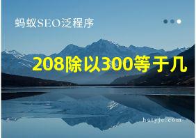 208除以300等于几