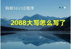 2088大写怎么写了