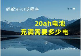 20ah电池充满需要多少电