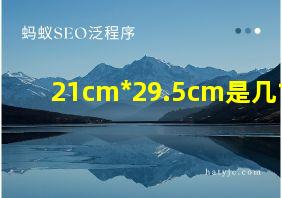 21cm*29.5cm是几寸