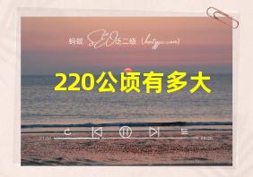 220公顷有多大