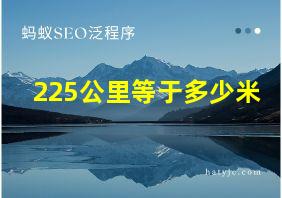 225公里等于多少米