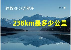 238km是多少公里